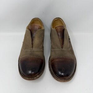 Bed Stu Rose Brown Cap Toe Slip-On Oxfords Shoes Leather Size 6
